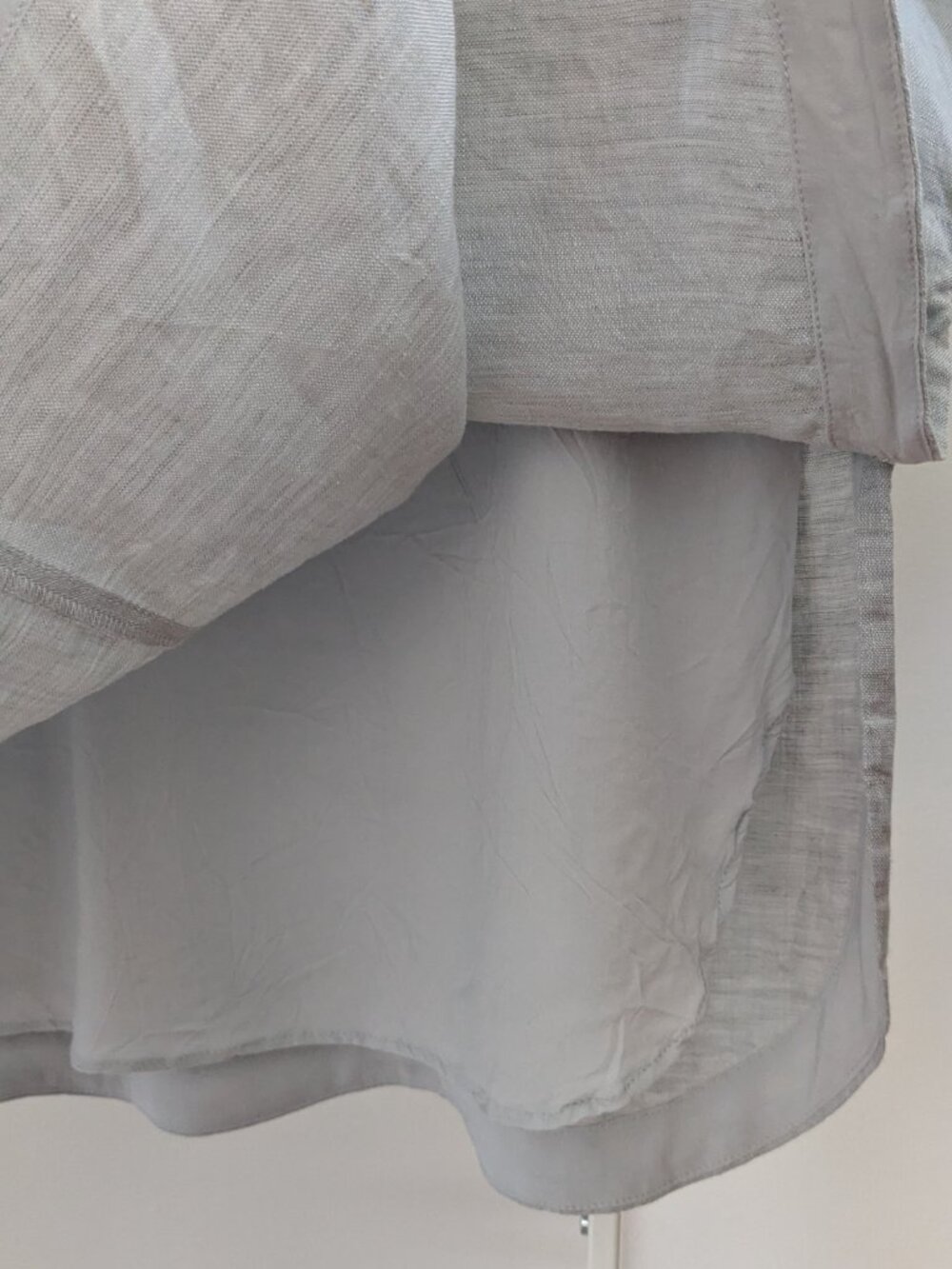 Organic Gray Linen POETRY Boxy Top Short Sleeve | Size 10 | Fully Lined - Picture 5 of 13